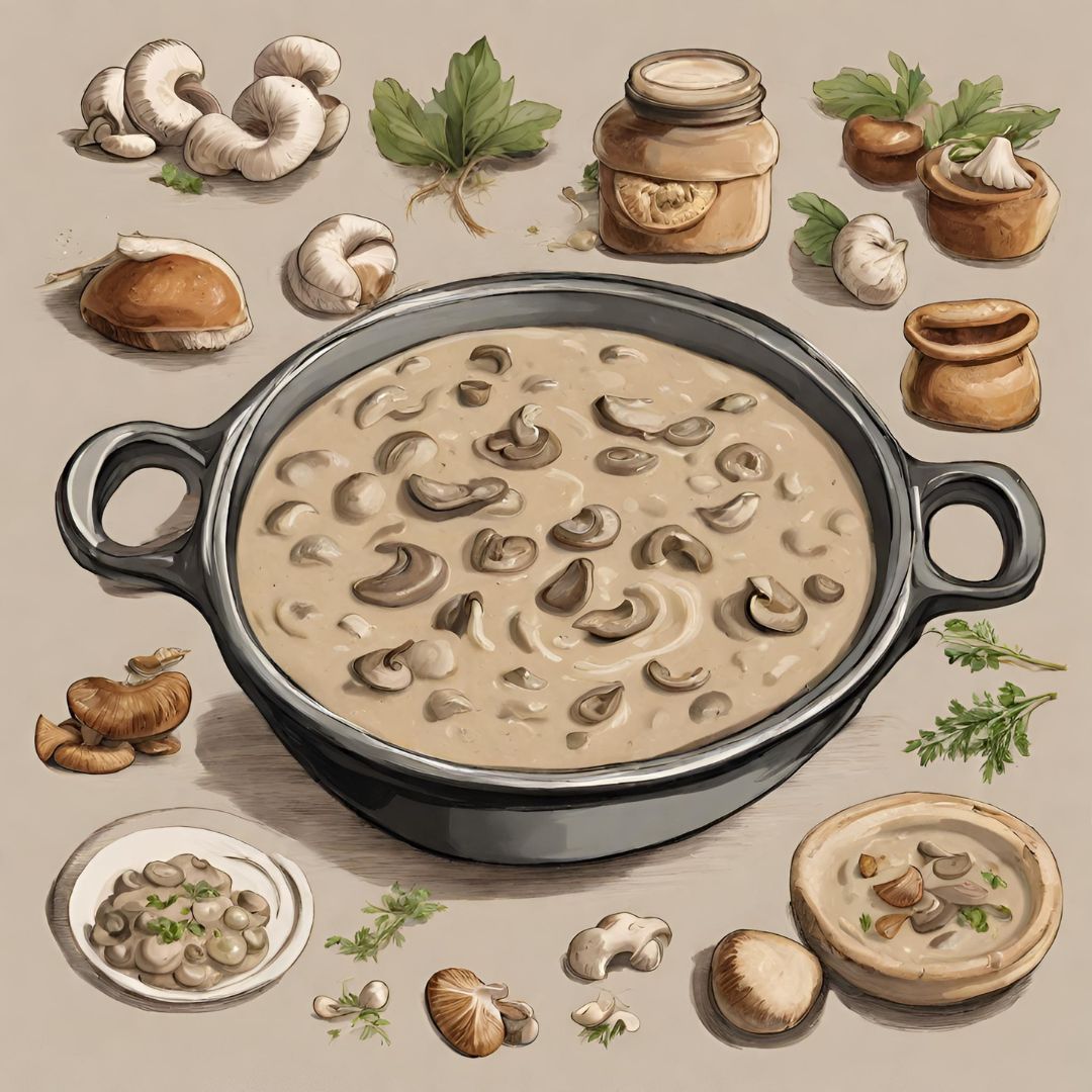 , creamy mushroom sauces were popularized by European settlers
